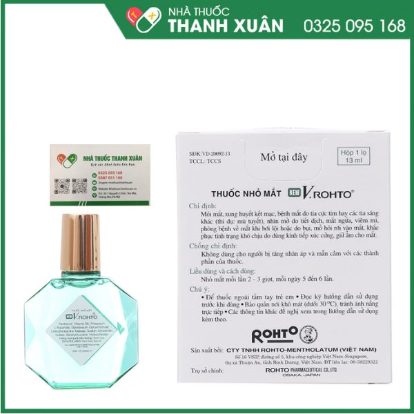 Thuốc nhỏ mắt New V.rohto giảm mỏi mắt, sung huyết kết mạc lọ 13ml